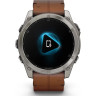 Смарт-часы GARMIN FENIX 8 AMOLED 51 мм SAPPHIRE TITANIUM WITH CHESTNUT LEATHER BAND 010-02905-40